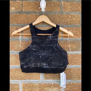 SEAFOLLY  LARGE  BLACK OUT  HIGH NECK SPORT BRA SWIM